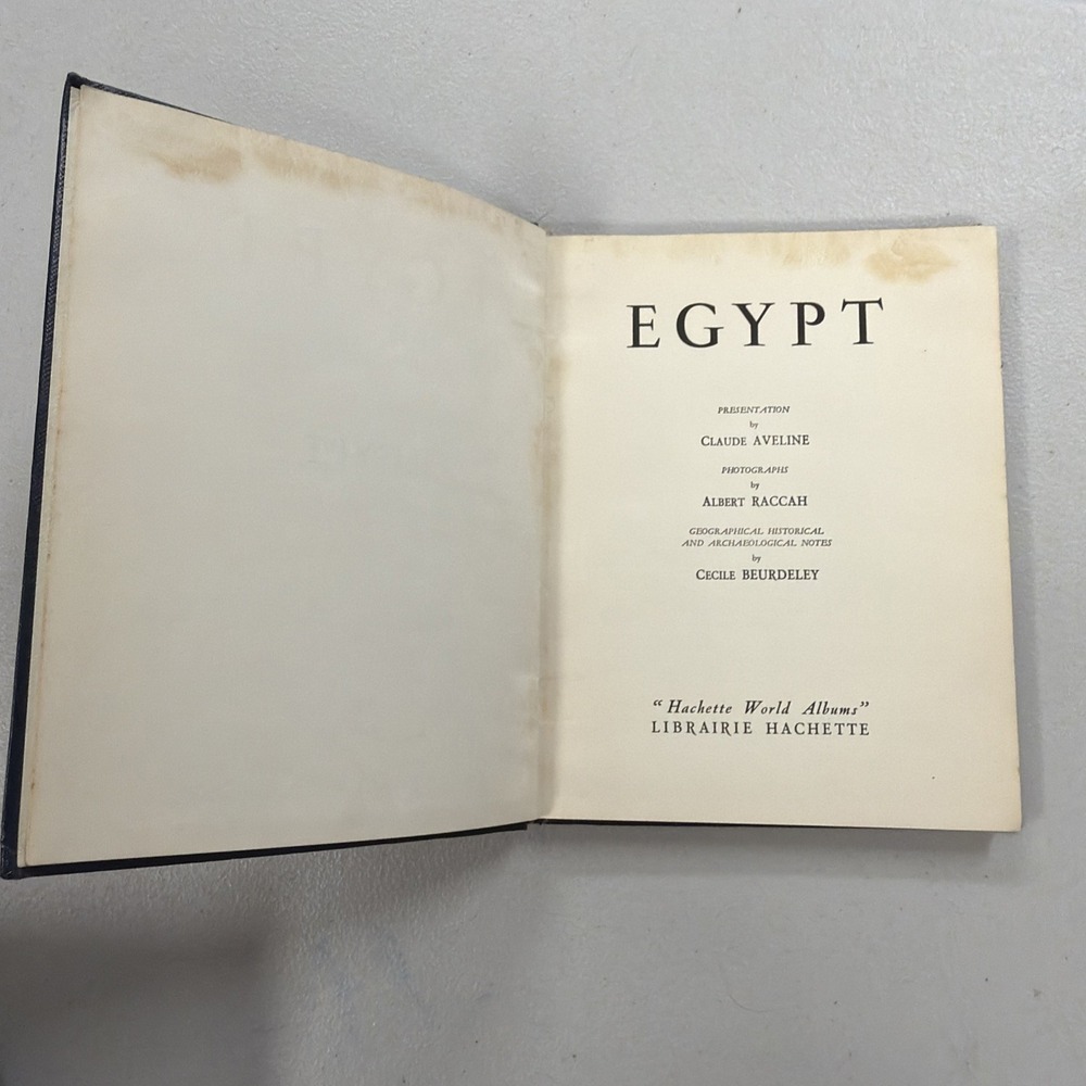 vintage copy of Egypt, part of the "Hachette World Albums